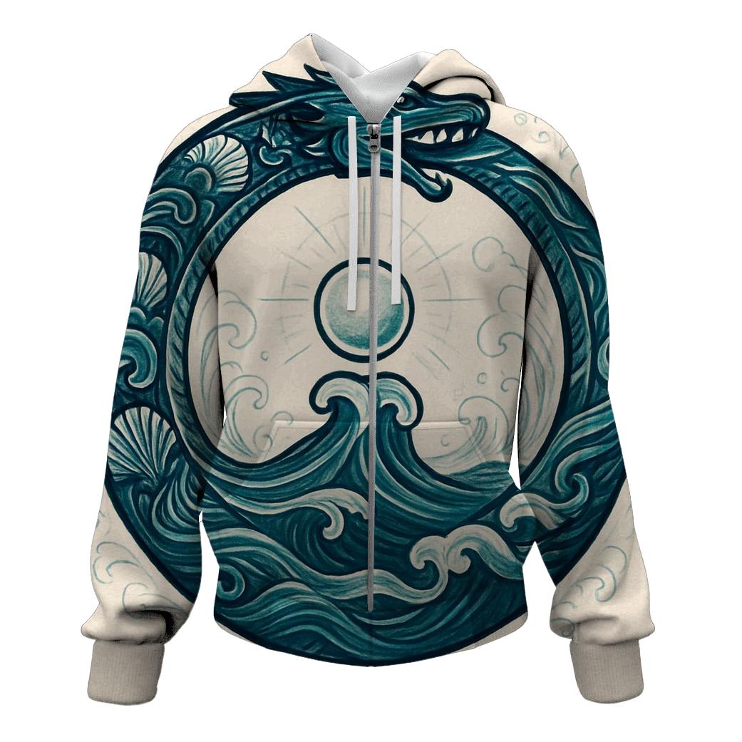 Ocean Tide Pearl Ouroboros hoodie trends