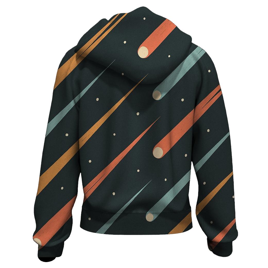 Comet Trail Fan Array zip-up hoodies