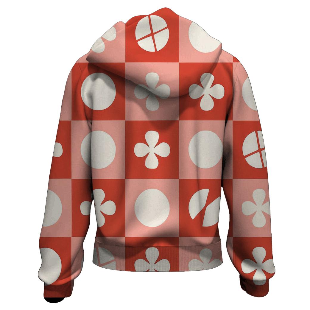 Peppermint Snowfall Grid lightweight hoodies