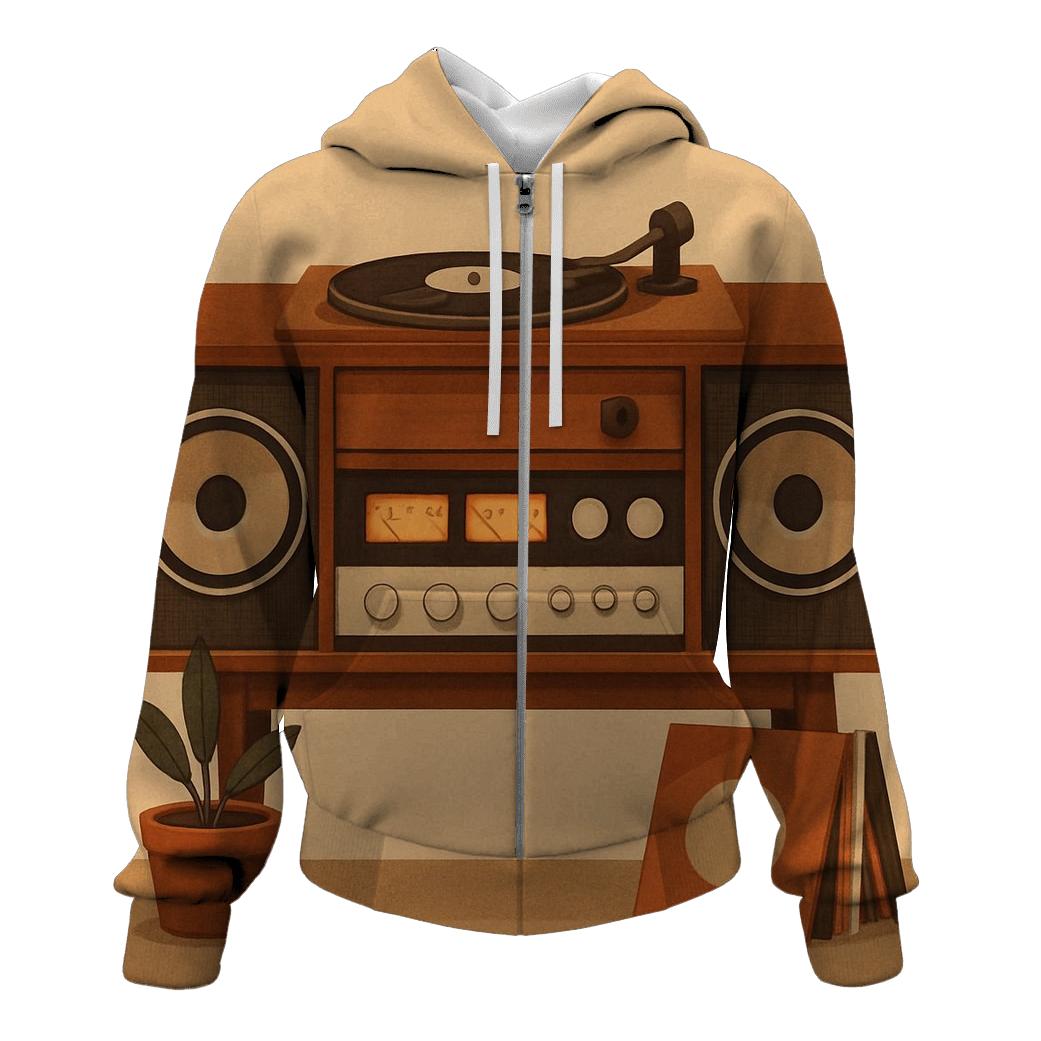 Analog Stereo Vibes embroidered hoodies