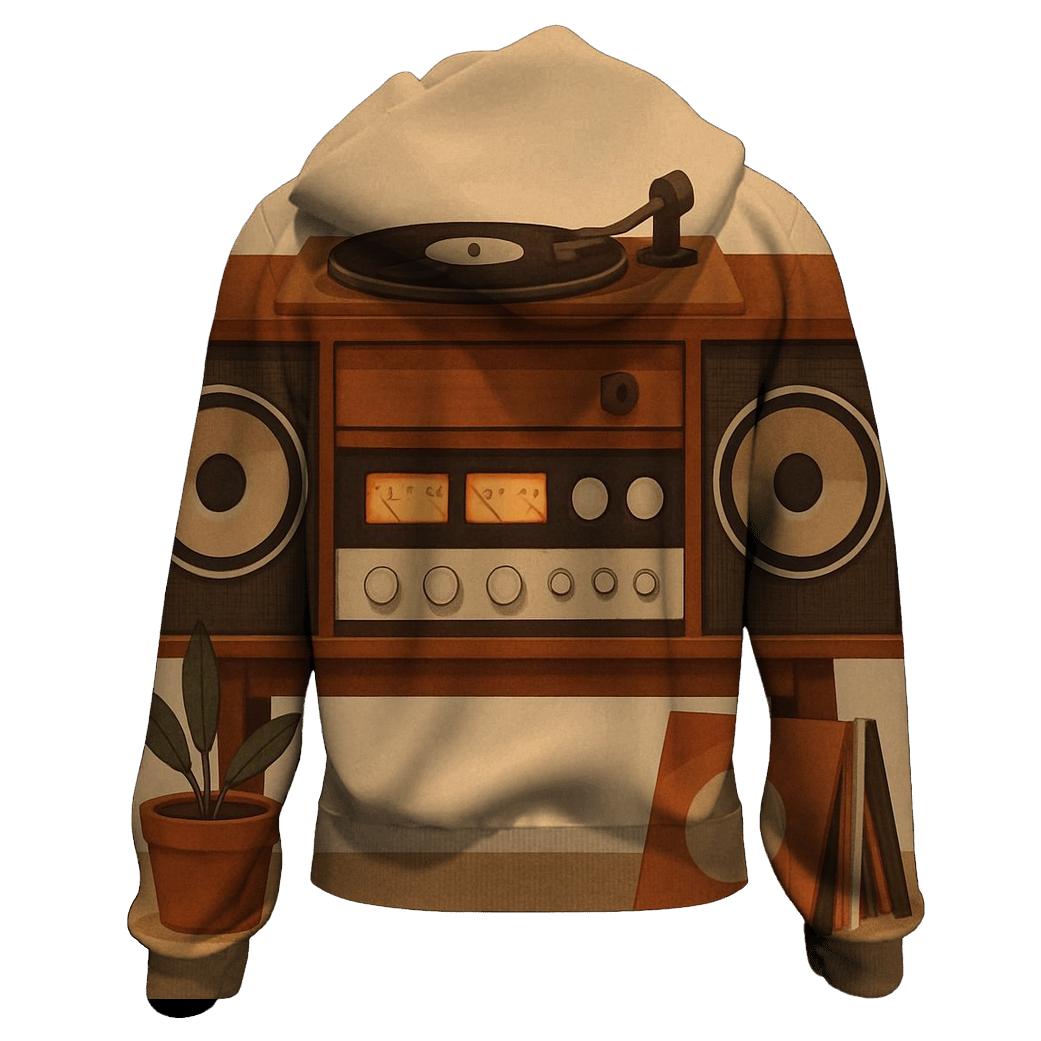 Analog Stereo Vibes embroidered hoodies