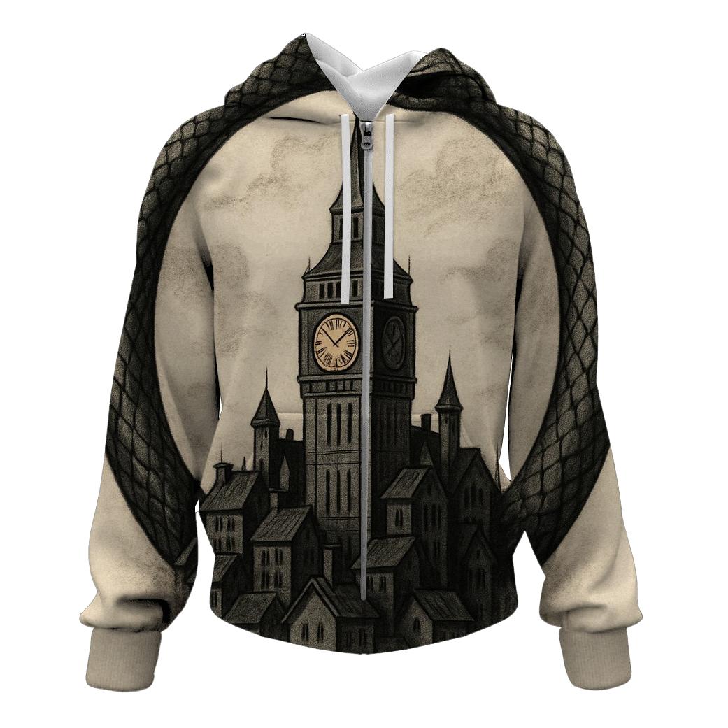 Clocktower City Ouroboros hoodie designs