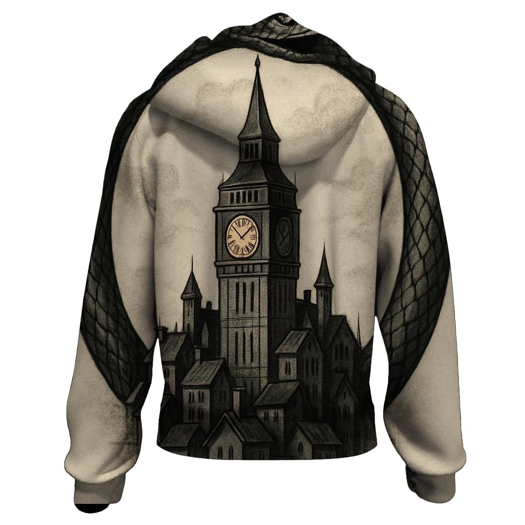 Clocktower City Ouroboros hoodie designs