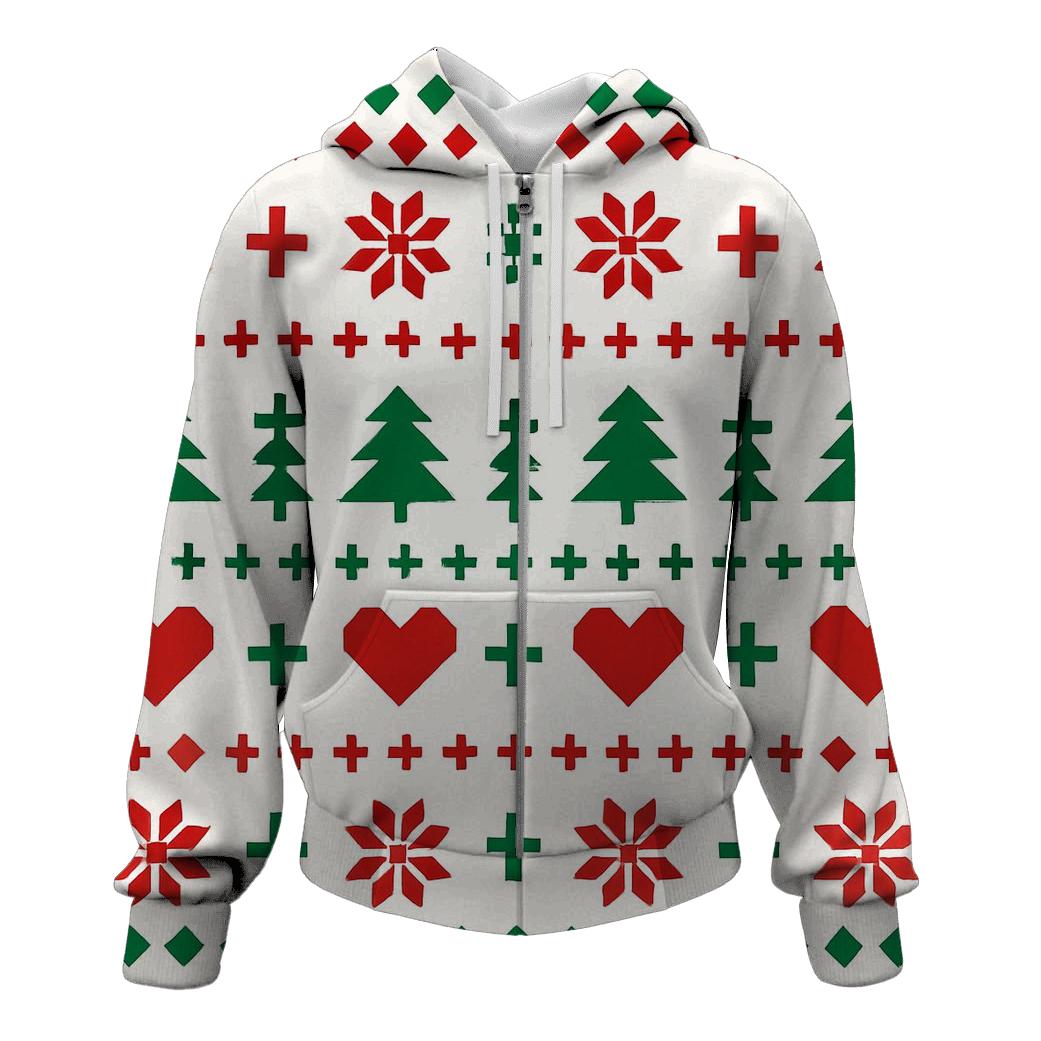 Nordic Knit Echoes embroidered hoodies