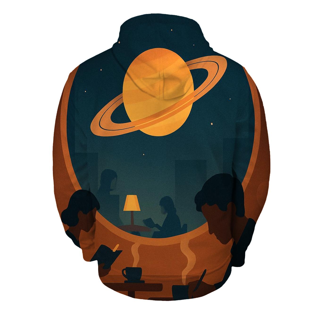 Saturn Cafe Window Scene pullover hoodies