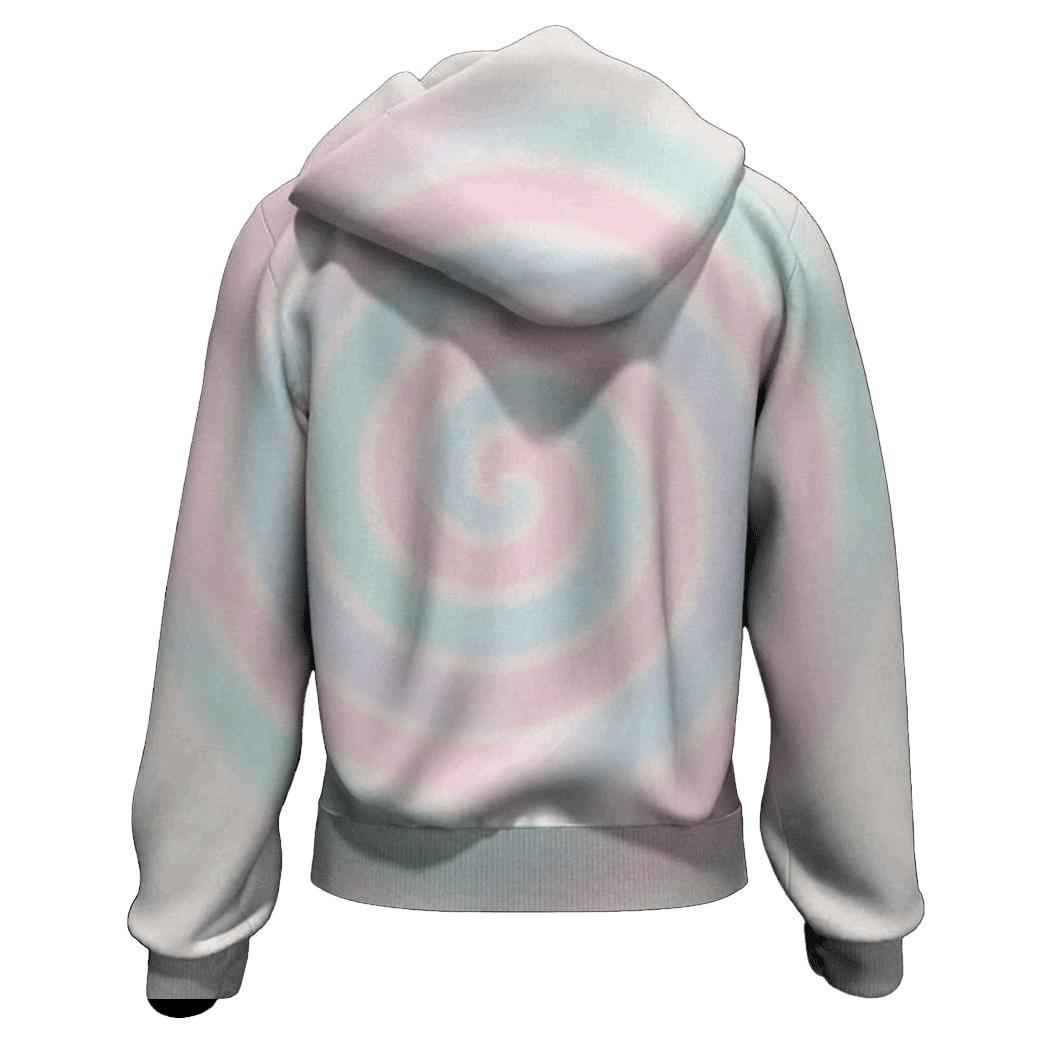 Cotton Candy Cloud Spiral Pastel premium hoodies