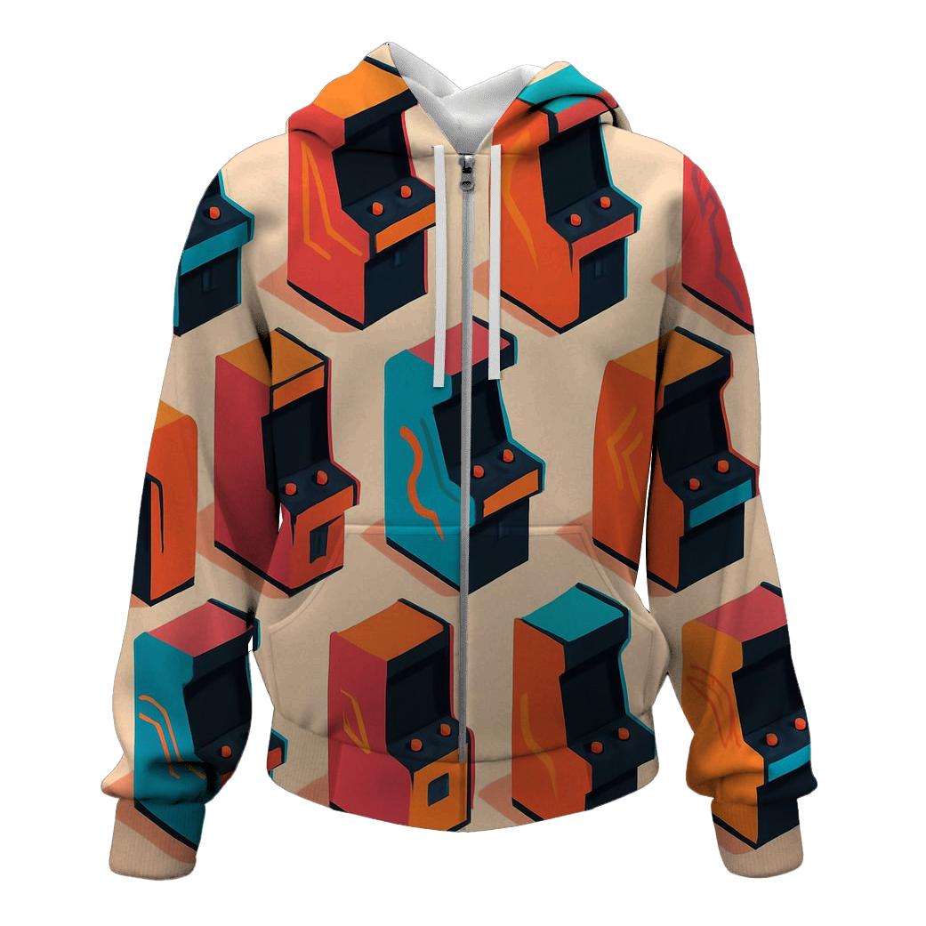 Retro Arcade Grid premium hoodies