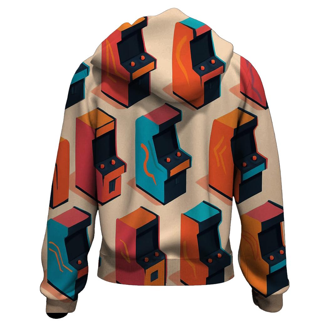 Retro Arcade Grid premium hoodies