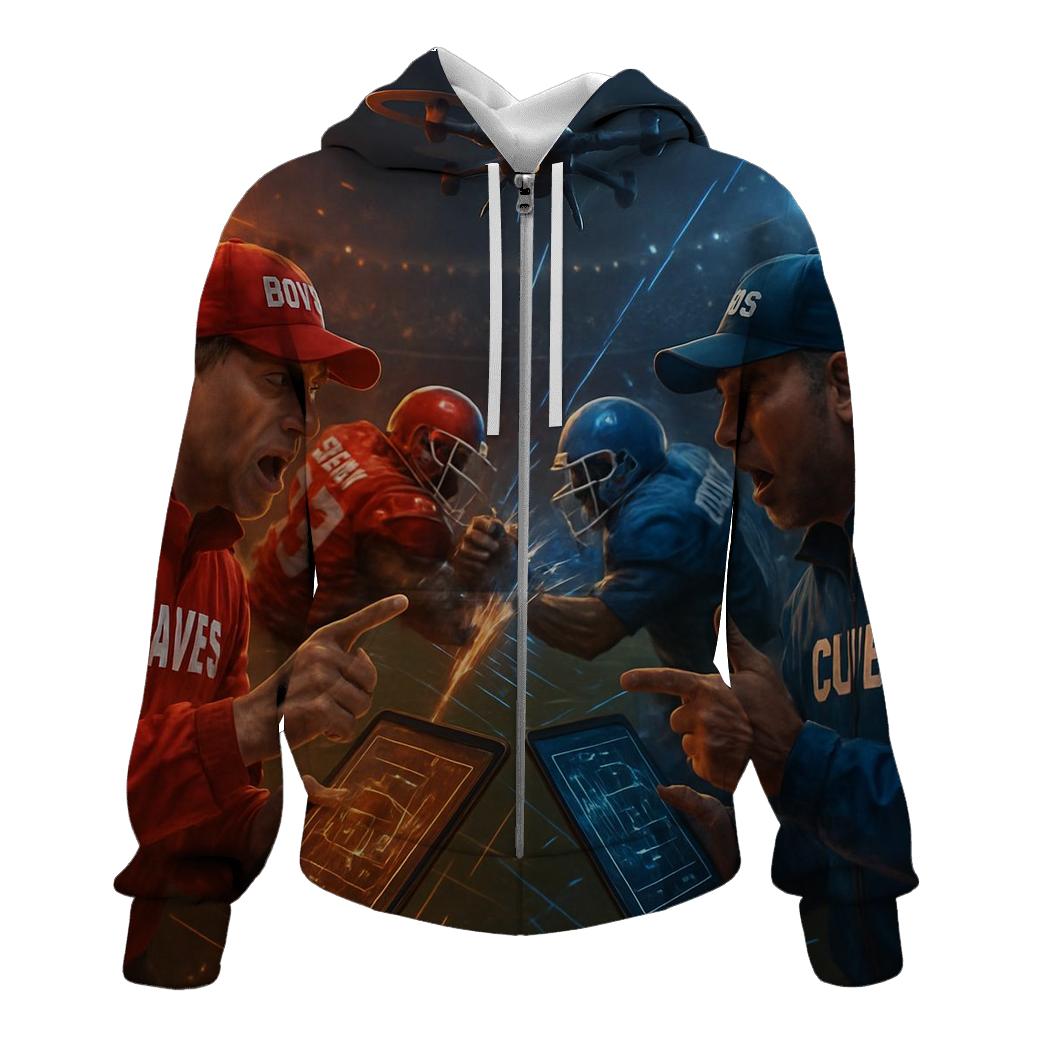 Sideline Brawl Of Strategy Boards embroidered hoodies