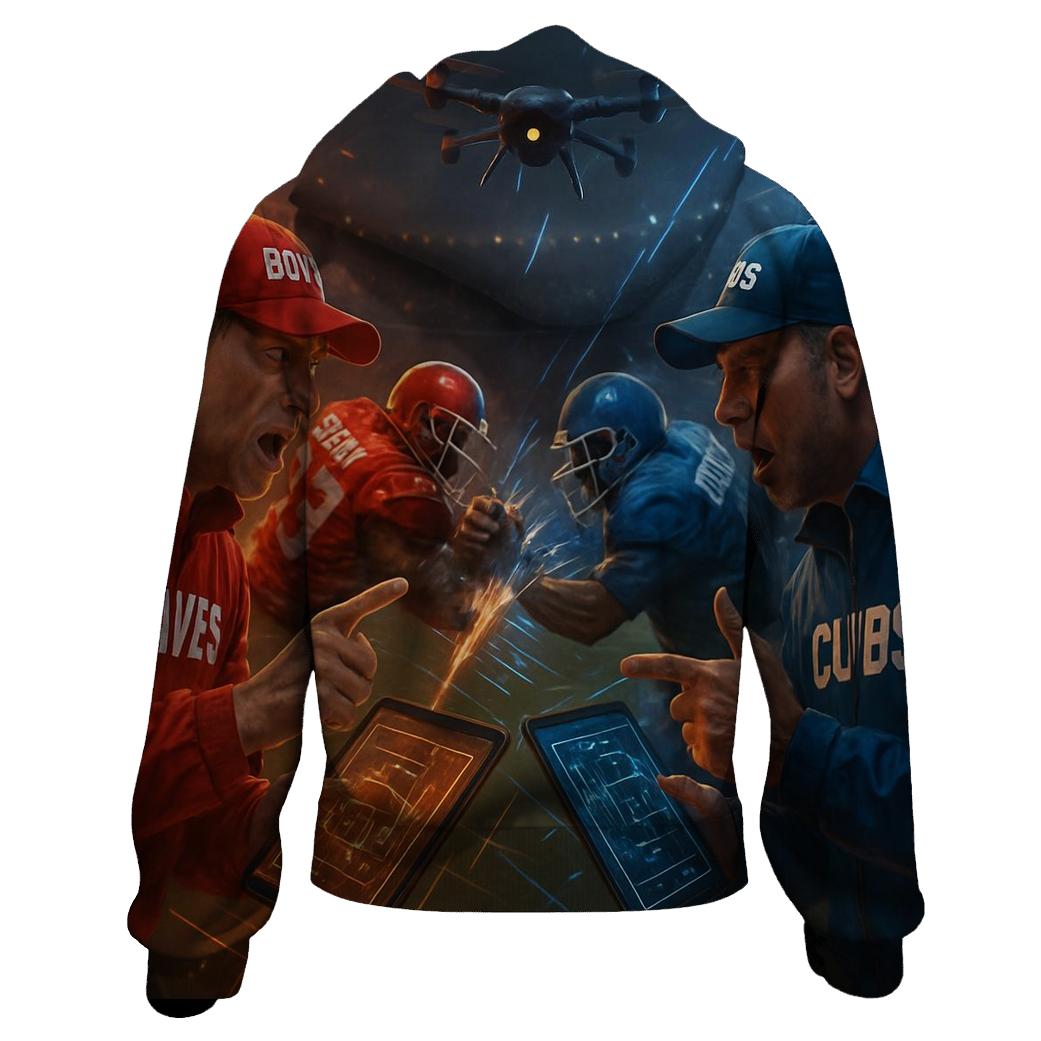 Sideline Brawl Of Strategy Boards embroidered hoodies