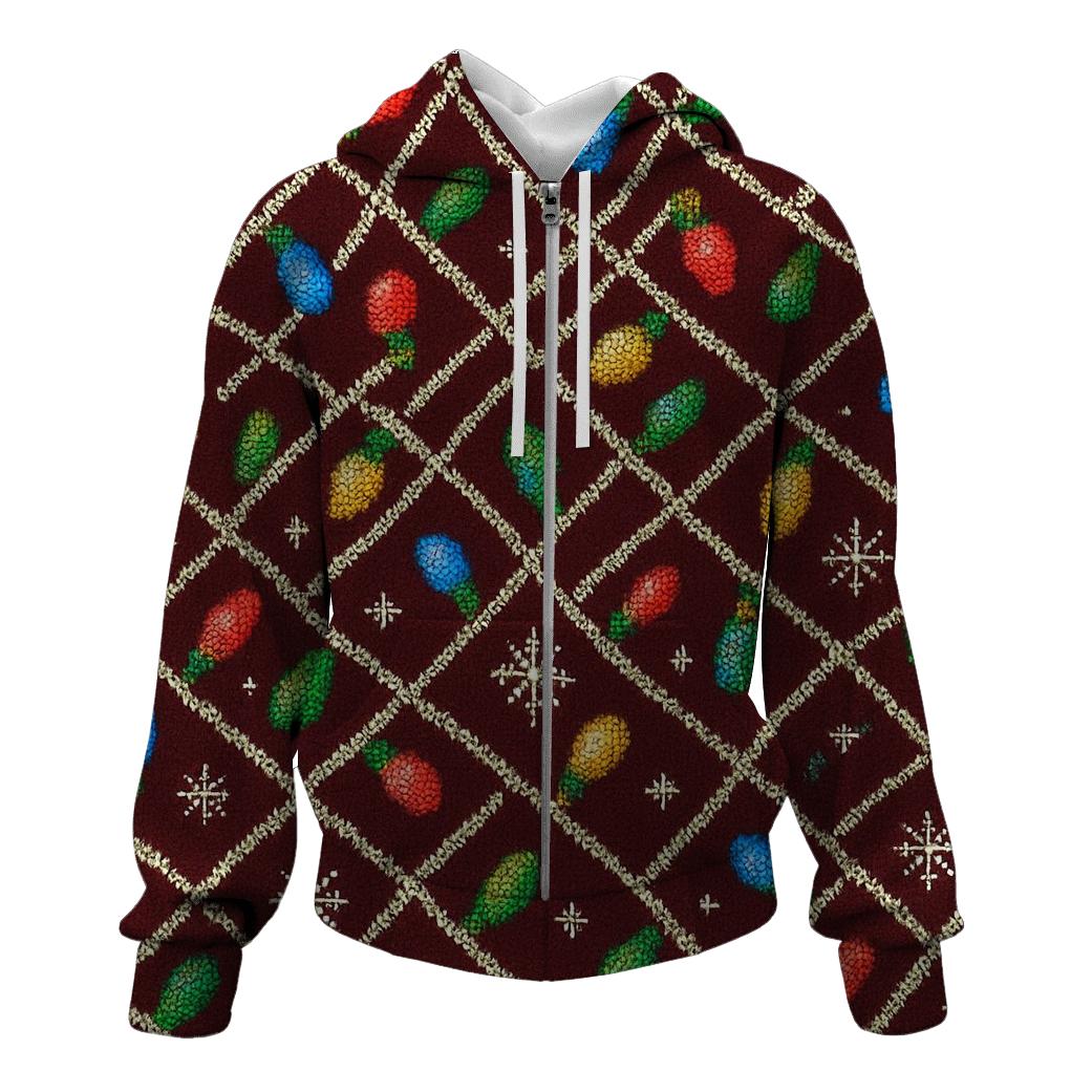 Tangled Lights Tinsel Lattice Design designer hoodies