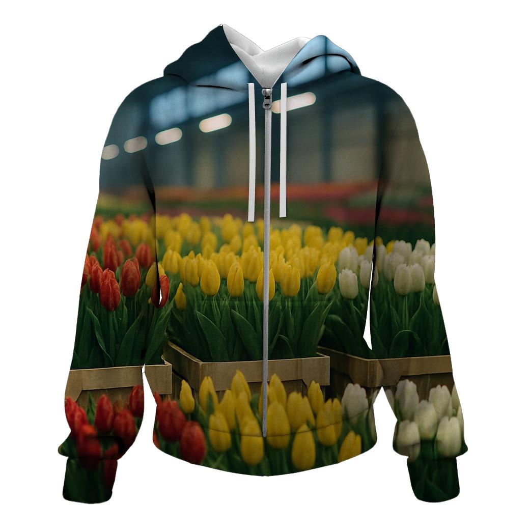Tulip Crates At Dawn Market pullover hoodies