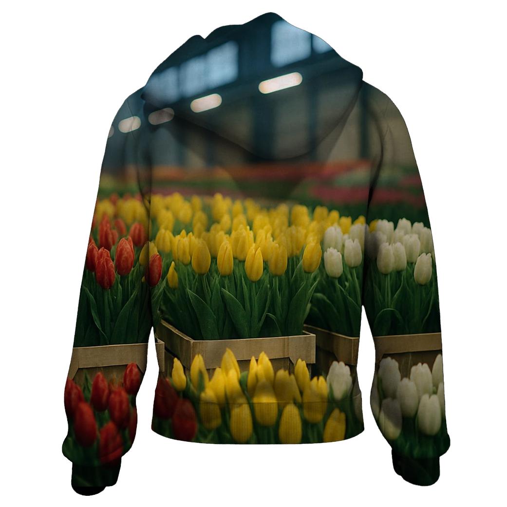 Tulip Crates At Dawn Market pullover hoodies