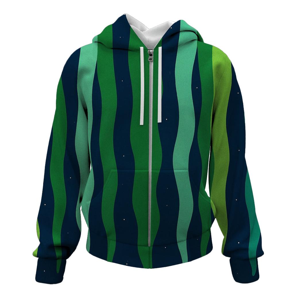 Aurora Curtain Overlap Bands lightweight hoodies