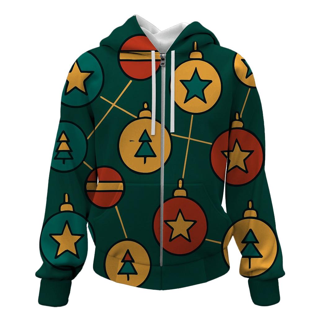 Ornament Constellation Dance zip-up hoodies