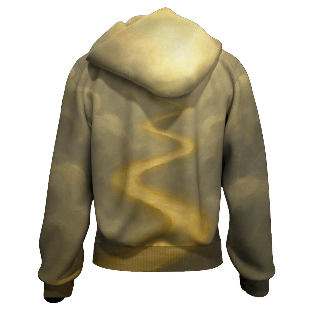 Golden Path Through Clouds premium hoodies