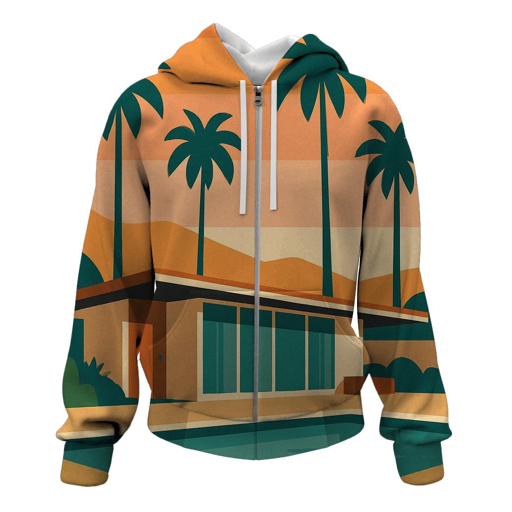 Palm Springs Postcard pullover hoodies