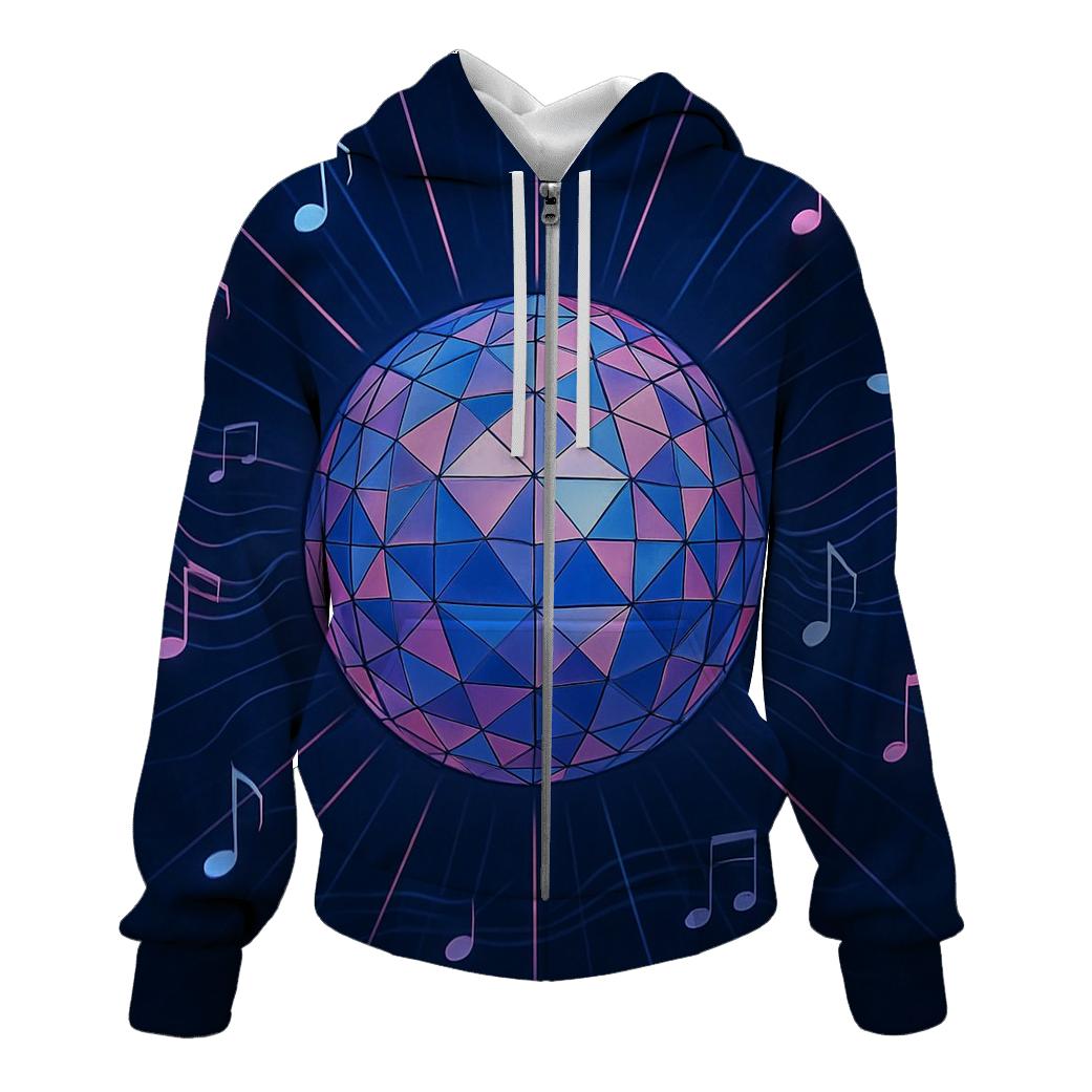Disco Prism Sphere embroidered hoodies