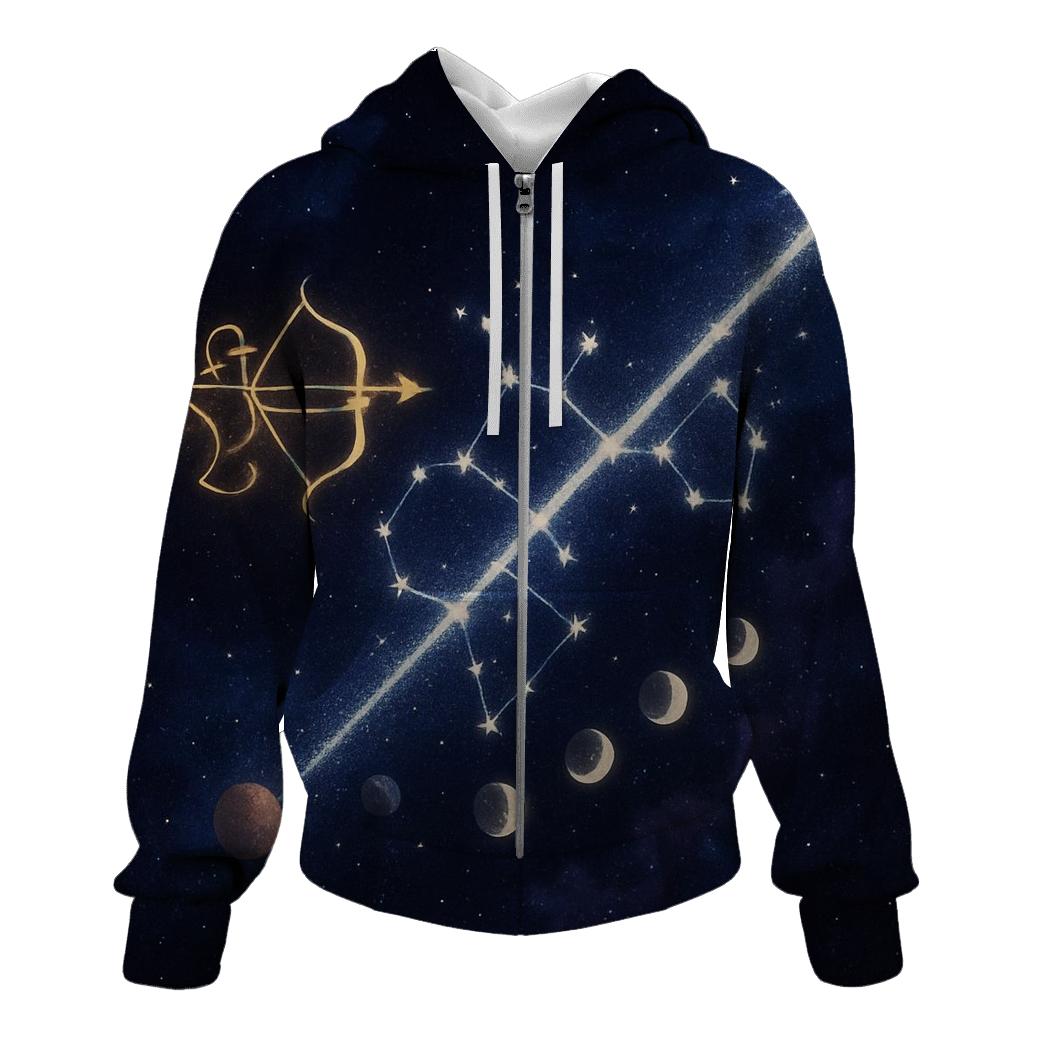 Sagittarius Galactic Arrow Path hoodies fashion