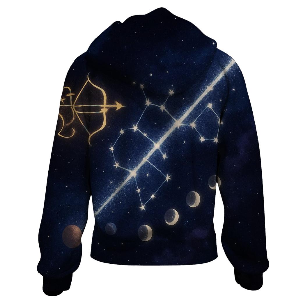 Sagittarius Galactic Arrow Path hoodies fashion
