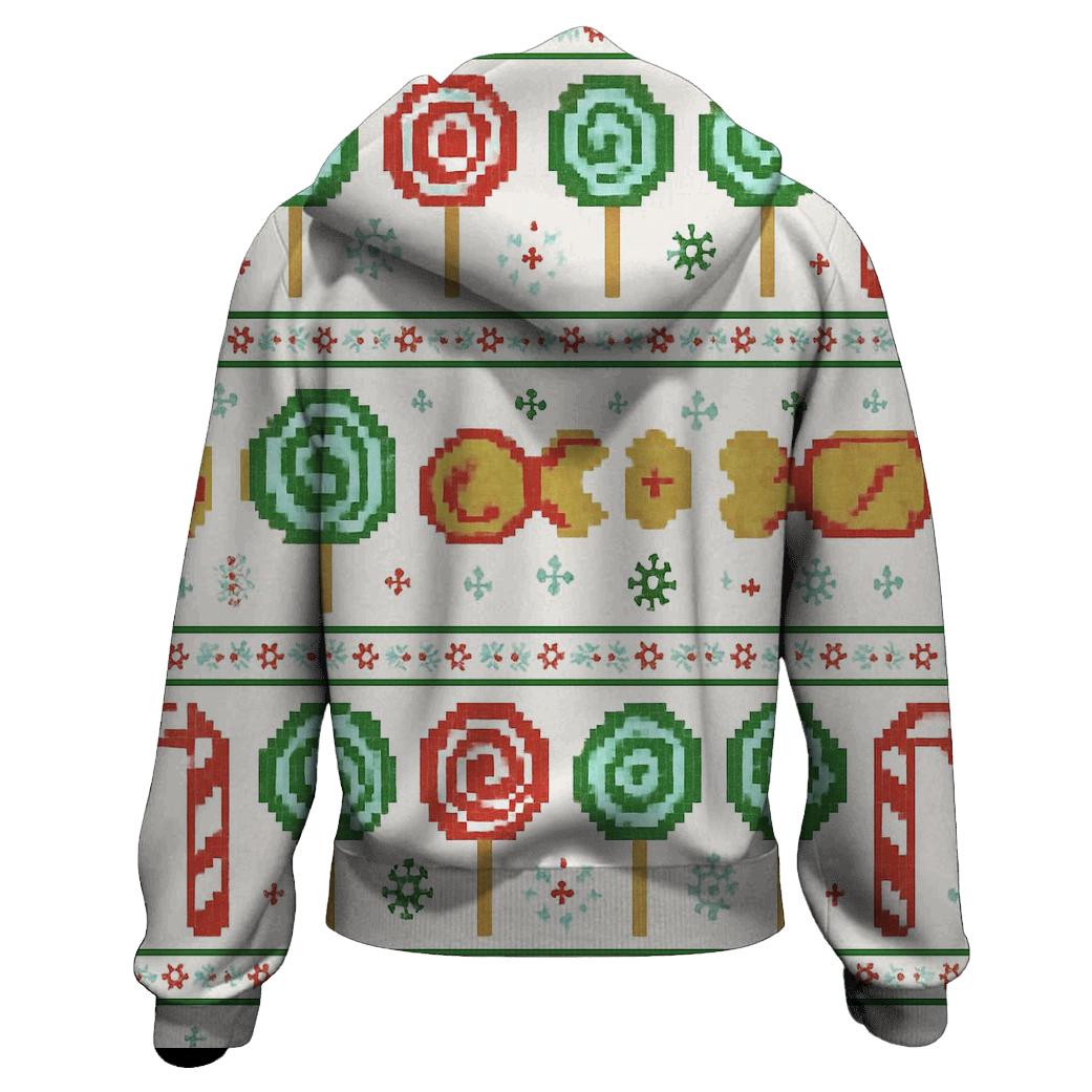 North Pole Candy Factory Stripe Design heavyweight hoodies