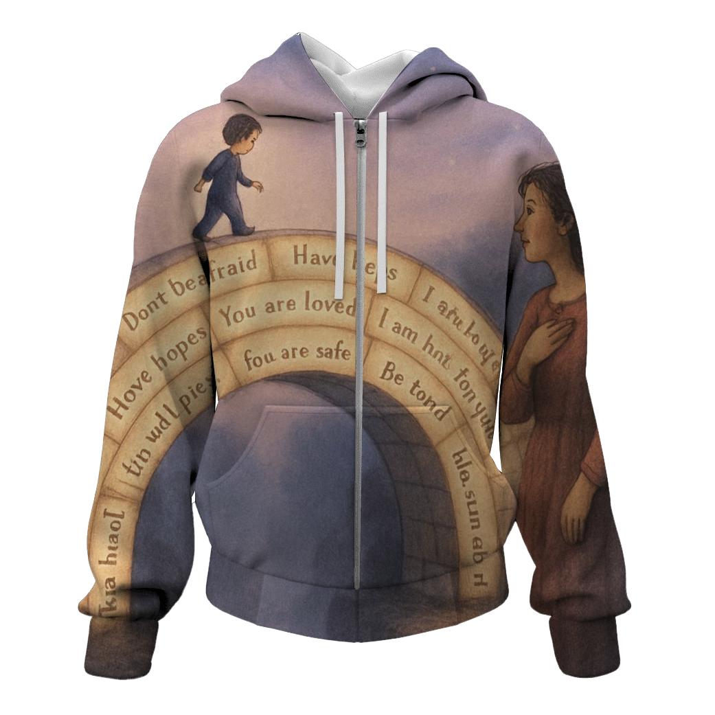 The Bridge Of Her Stories Crossing From Fear To Courage lightweight hoodies