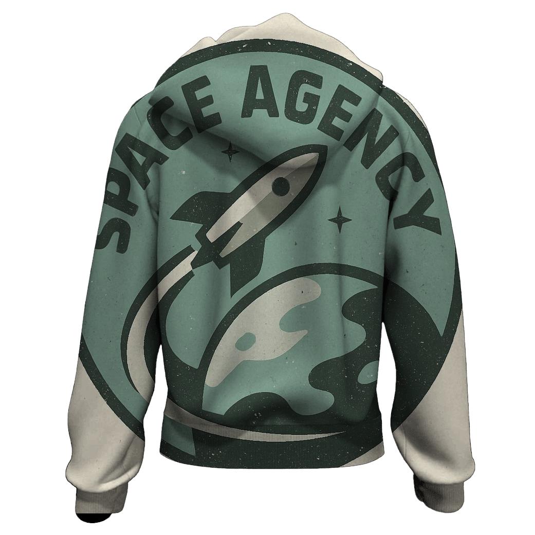 Retro Space Age Travel Badge heavyweight hoodies