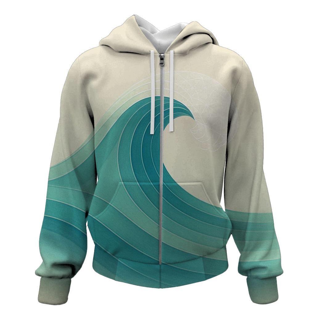 Ocean Pulse Sacred Wave custom hoodies