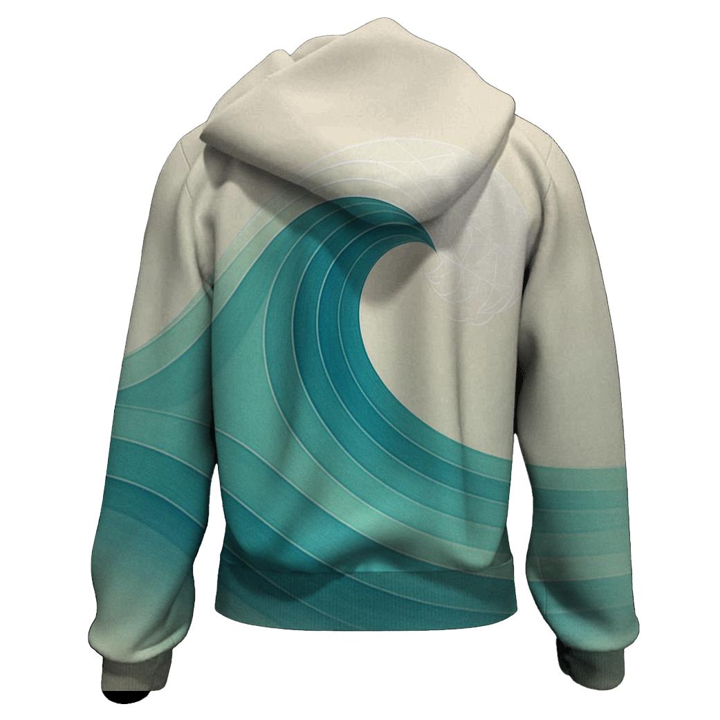 Ocean Pulse Sacred Wave custom hoodies