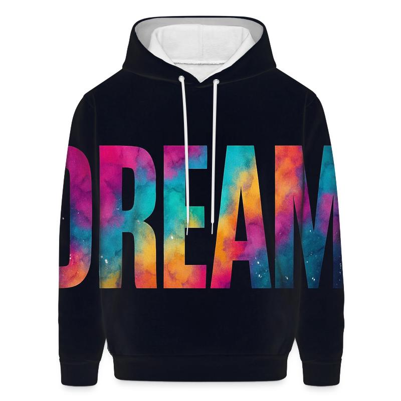 Nebula Bloom Typography hoodies fashion
