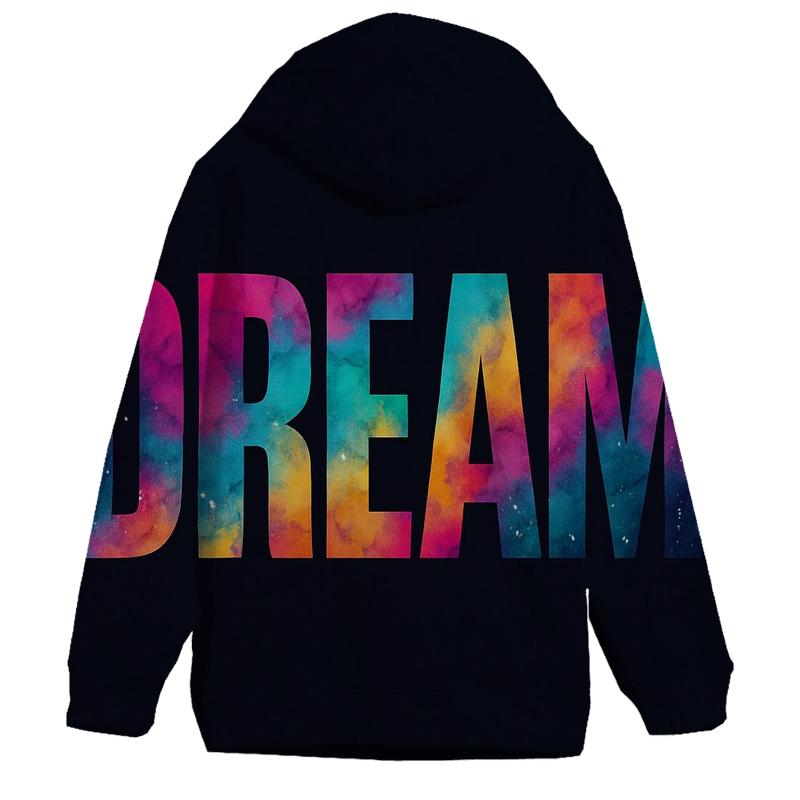Nebula Bloom Typography hoodies fashion