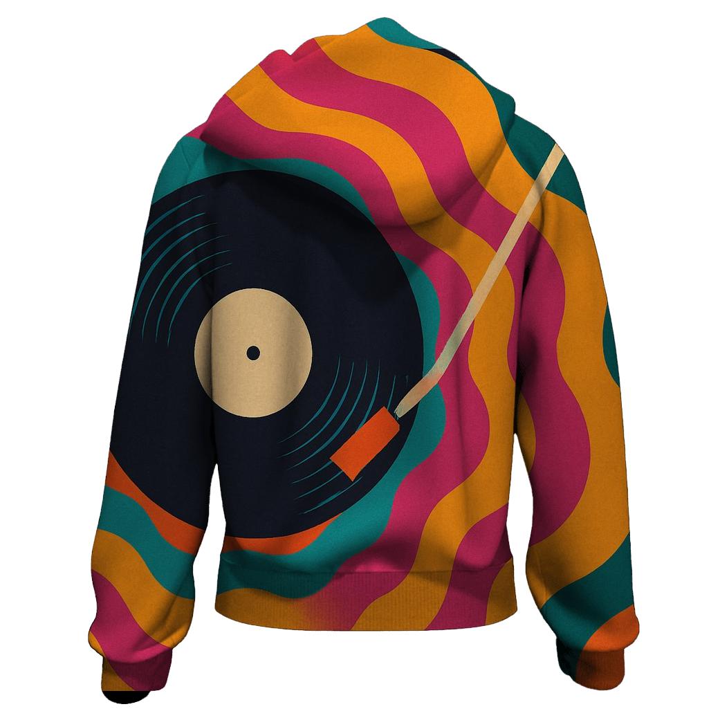 Psychedelic Record Spin heavyweight hoodies