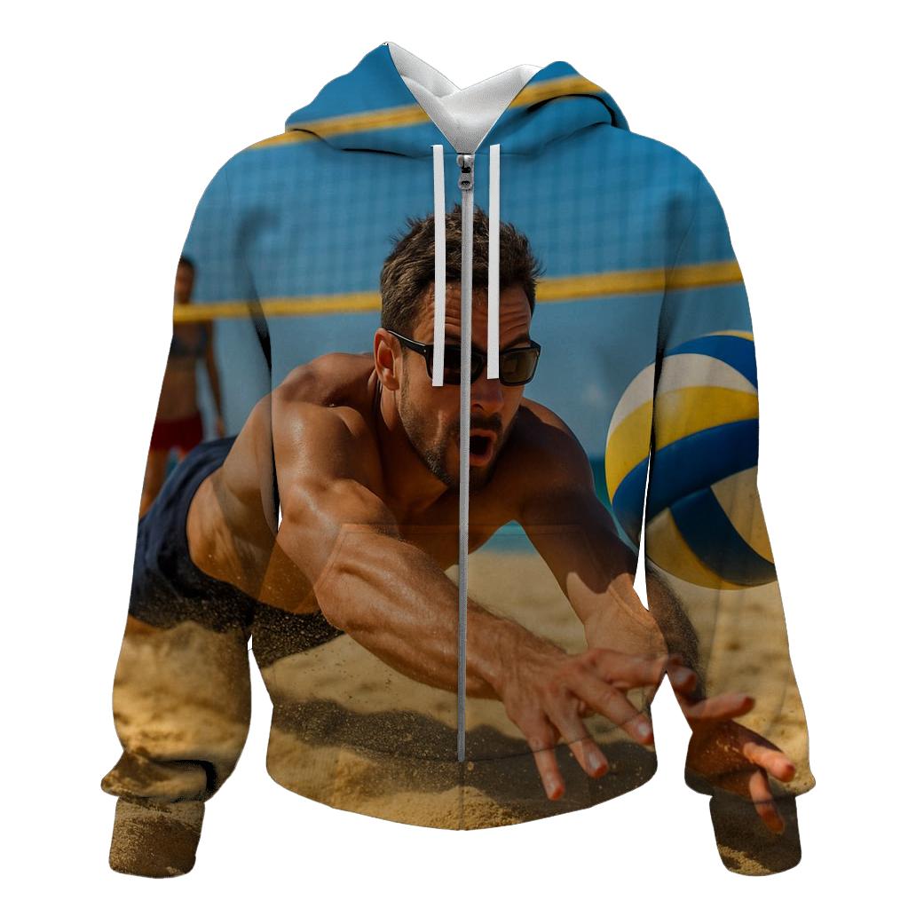 Beach Volleyball Sky Dive premium hoodies