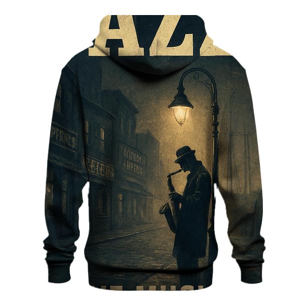 Old Harbor Night Jazz Poster embroidered hoodies