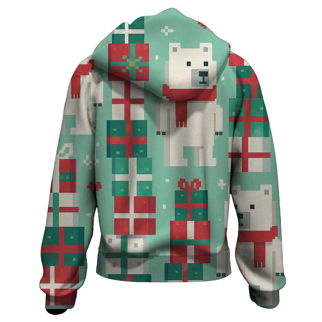 Polar Bear Present Stack Design hoodie styles