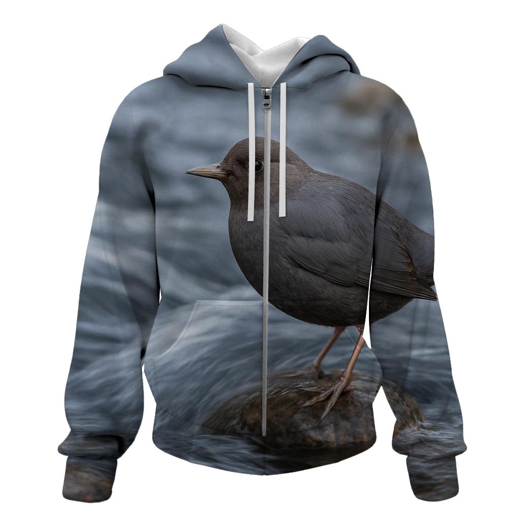 River Stones American Dipper hoodie styles