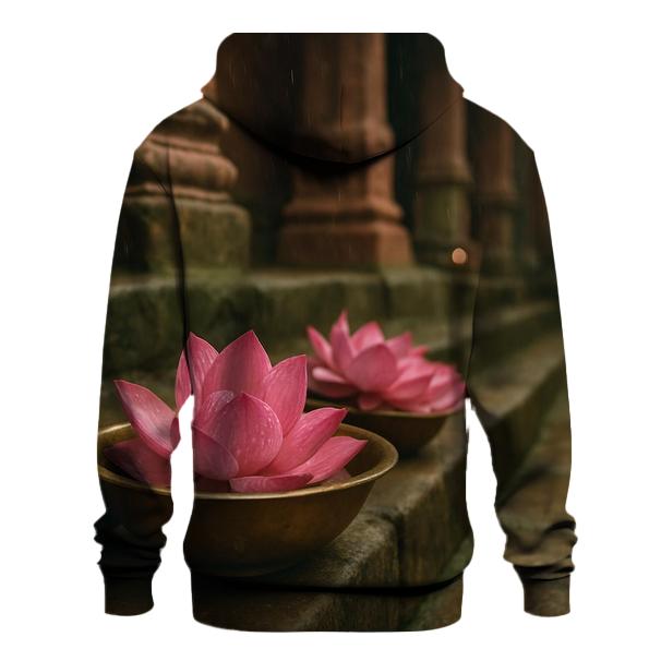 Monsoon Lotus On Temple Step premium hoodies