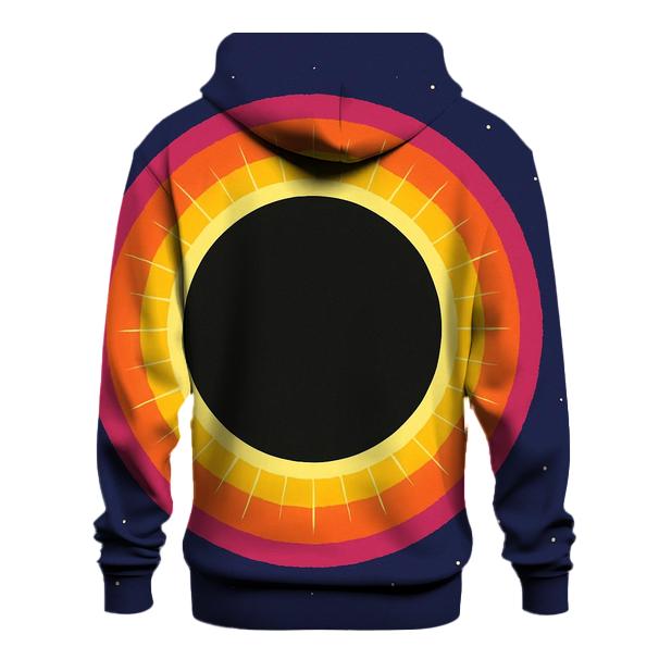 Eclipse Corona Halo Bands zip-up hoodies