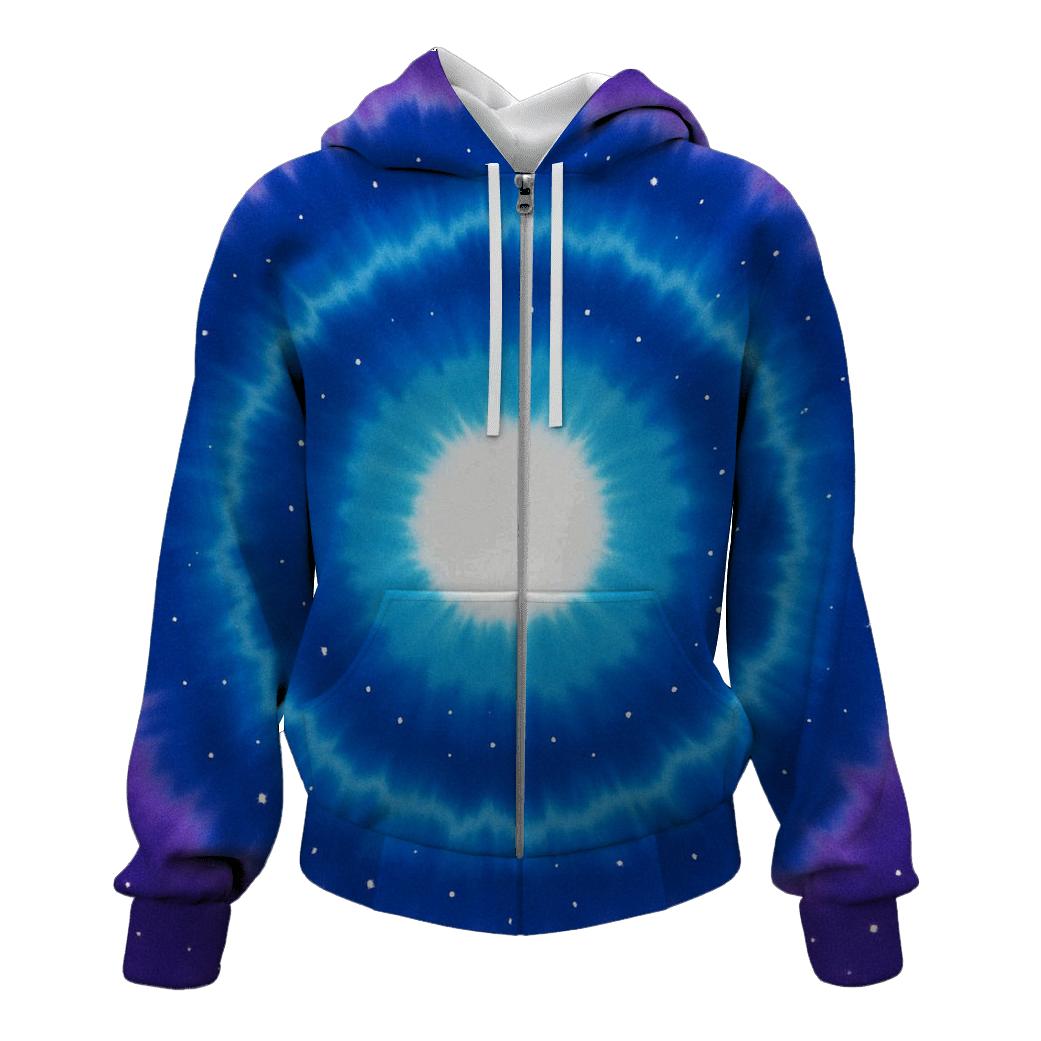 Galactic Ripple Bullseye Rings printed hoodies