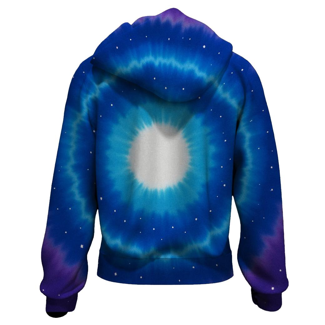 Galactic Ripple Bullseye Rings printed hoodies