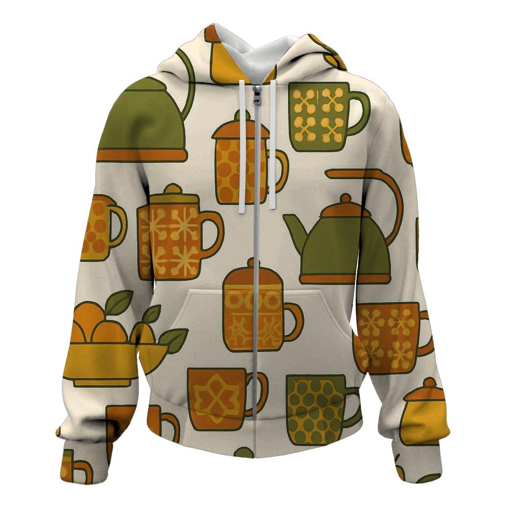 Retro Kitchen Pattern designer hoodies