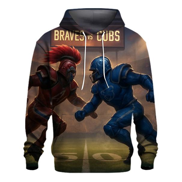Gridiron Clash Under Tomahawk Sky embroidered hoodies
