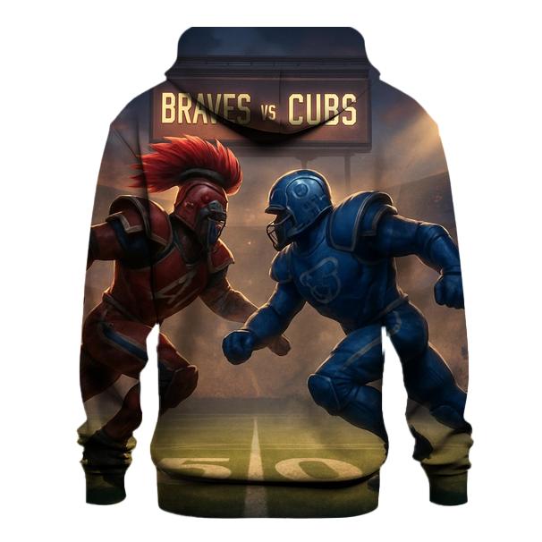 Gridiron Clash Under Tomahawk Sky embroidered hoodies