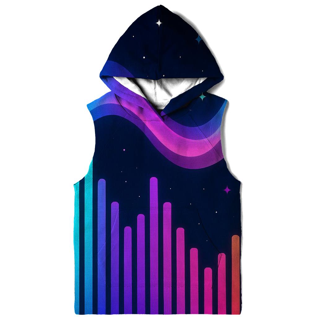 Aurora Neon Spectrum printed hoodies