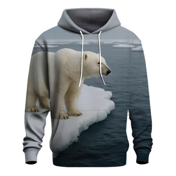 Ice Edge Vigil Polar Bear lightweight hoodies