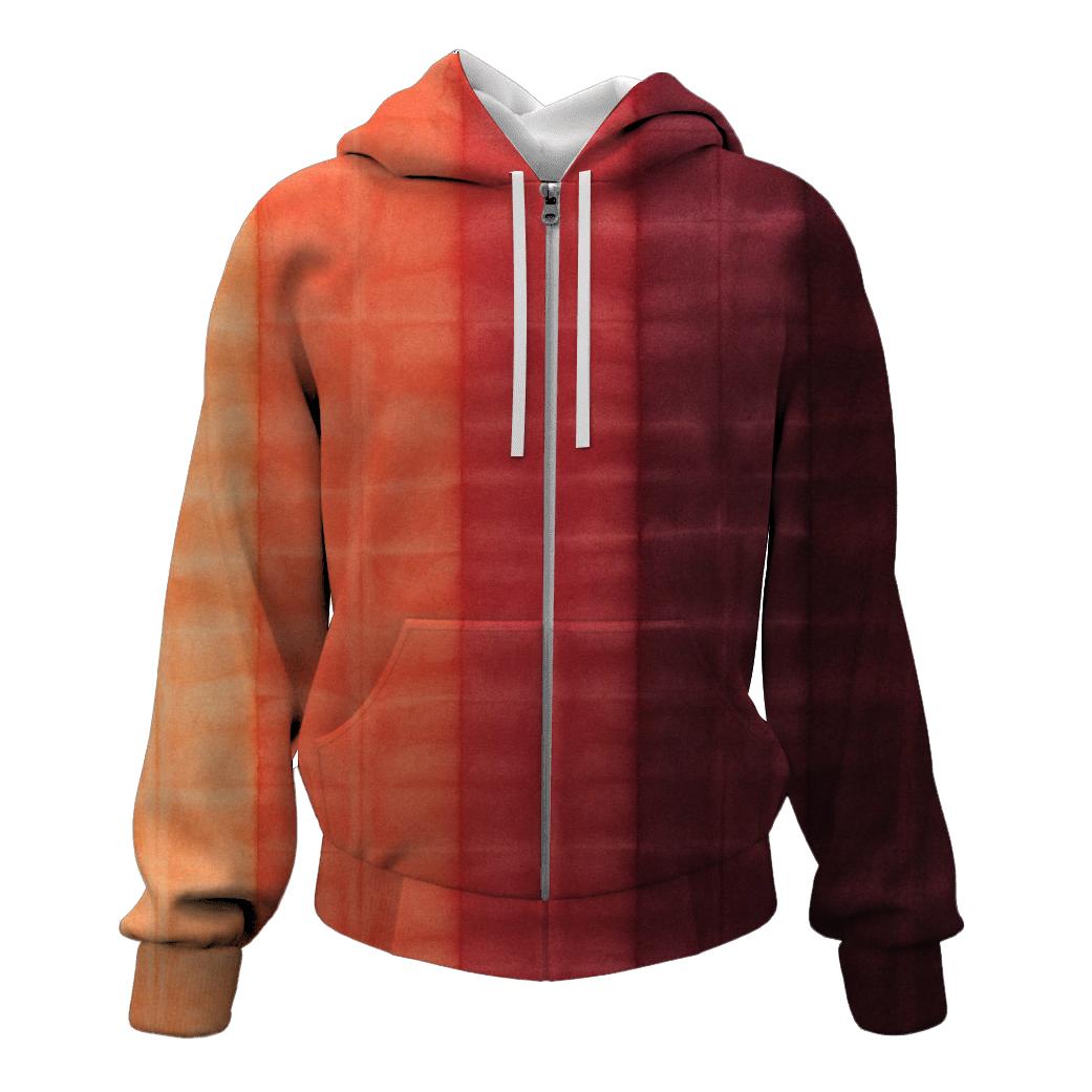 Sunset Fold Overdye Strata custom hoodies