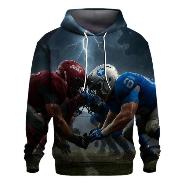 Thunderstorm At The Braves And Cubs Goal Line designer hoodies