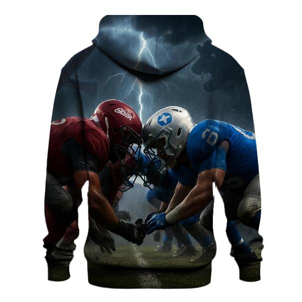 Thunderstorm At The Braves And Cubs Goal Line designer hoodies