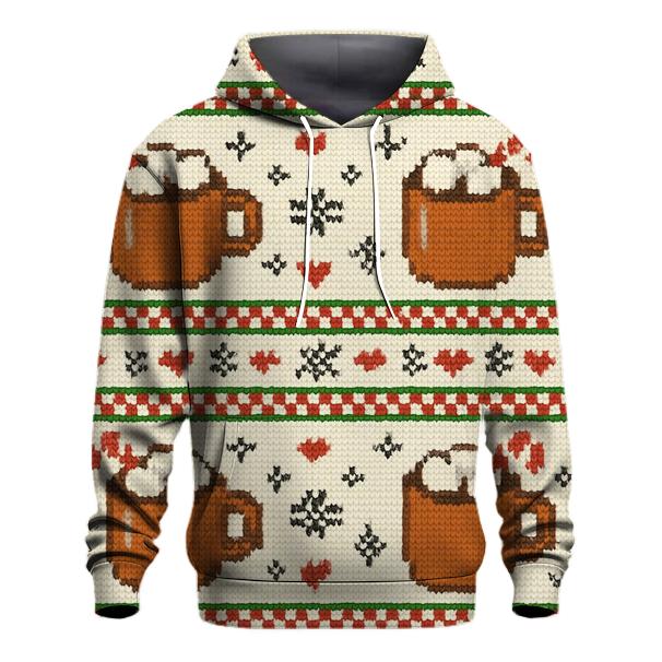Hot Cocoa Mug Stripe Mashup Design hoodies fashion