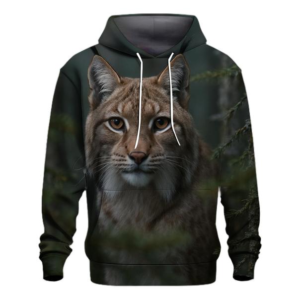 Forest Gaze Eurasian Lynx hoodie styles